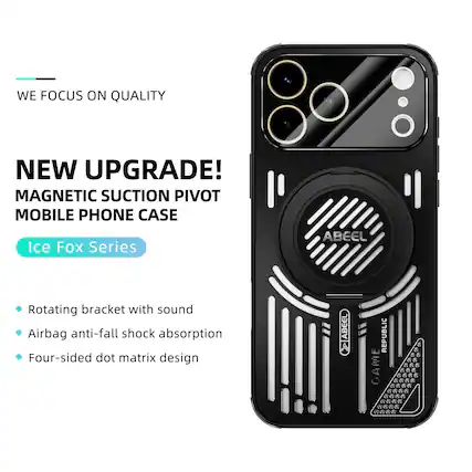 WE FOCUS ON QUALITY
NEW UPGRADE!
MAGNETIC SUCTION PIVOT MOBILE PHONE CASE
Ice Fox Series
- Rotating bracket with sound
- Airbag anti-fall shock absorption
- Four-sided dot matrix design