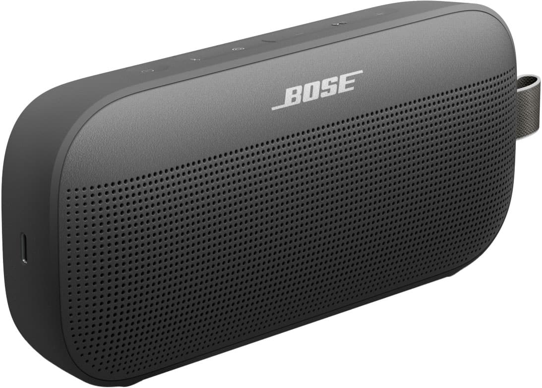 Angle. Bose - SoundLink Flex (2nd Gen) Portable Bluetooth Speaker with Waterproof/Dustproof Design - Black.
