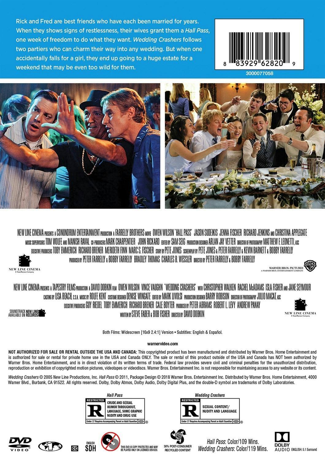 Back. Hall Pass / Wedding Crashers (DVD Double Feature) [DVD].
