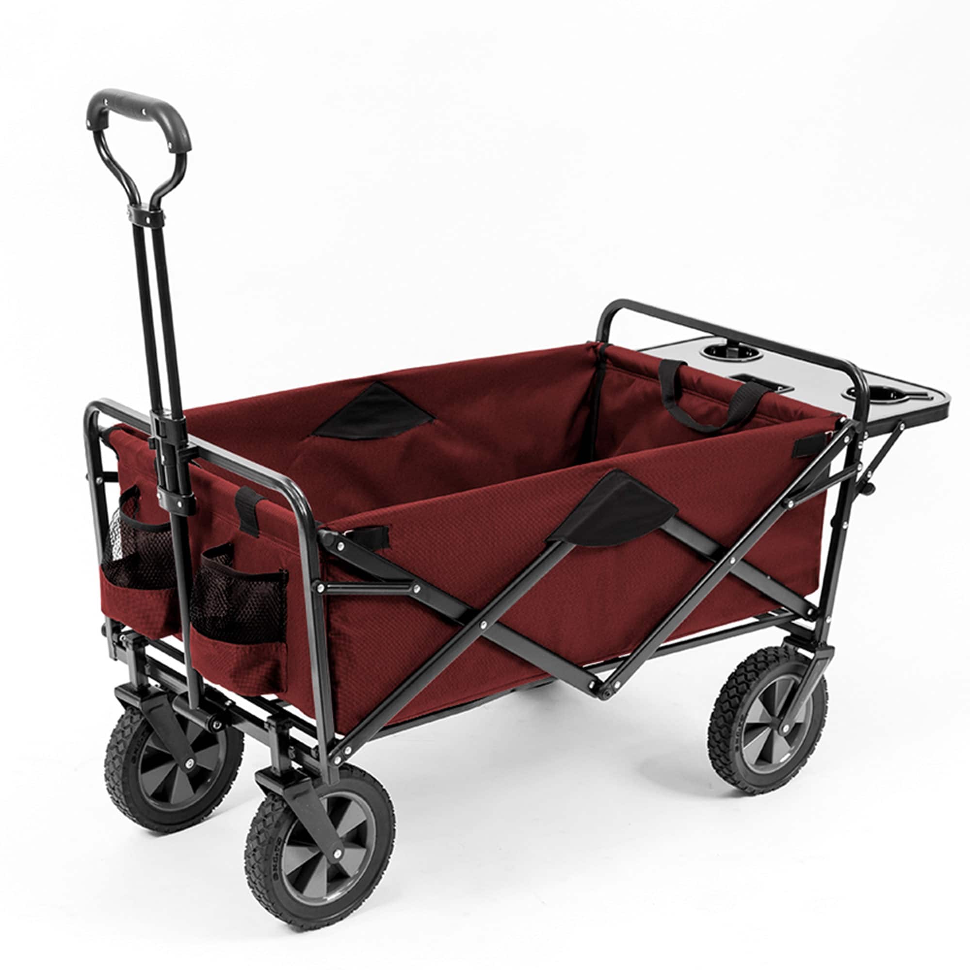 Mac Sports - Collapsible Folding Outdoor Garden Utility Wagon w/ Table - Maroon price history on PriceWatchPro