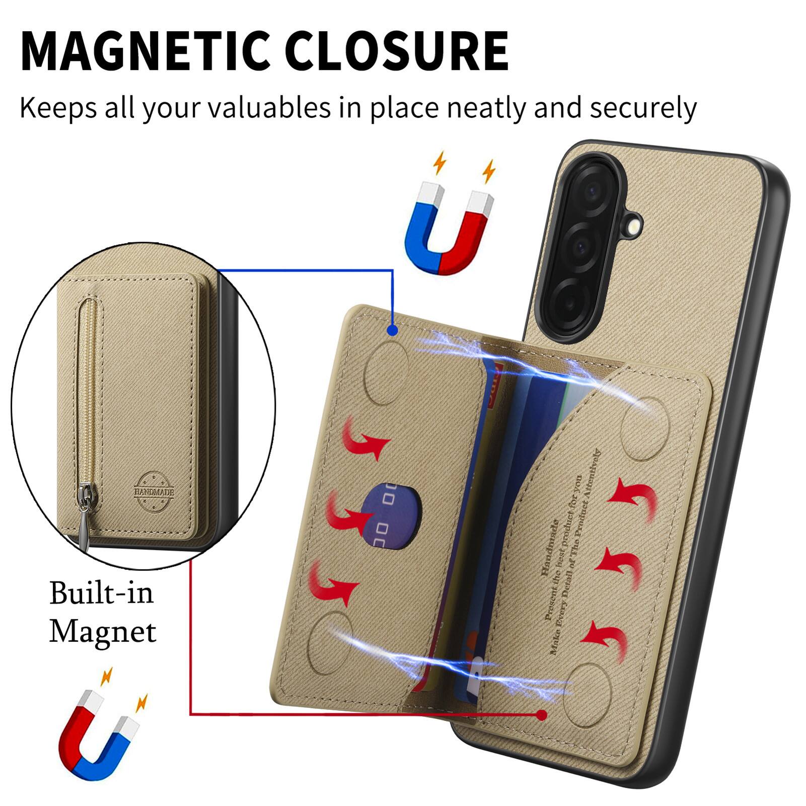 MAGNETIC CLOSURE  
Keeps all your valuables in place neatly and securely  

HANDMADE for you  
Thoughtfully Built-in 55 G Handmade Present in the best quality  

PC Product Magnet
