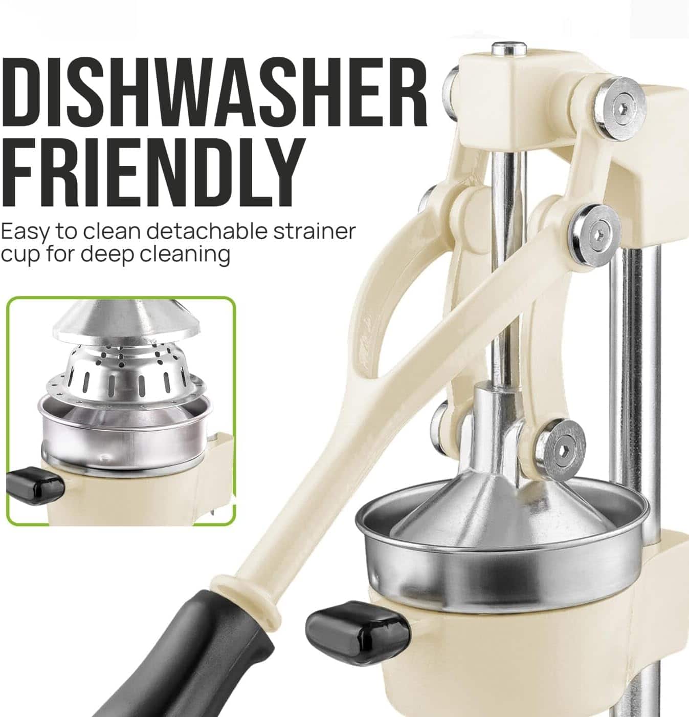 Zulay Kitchen Cast Iron Manual Citrus Press & Orange Squeezer