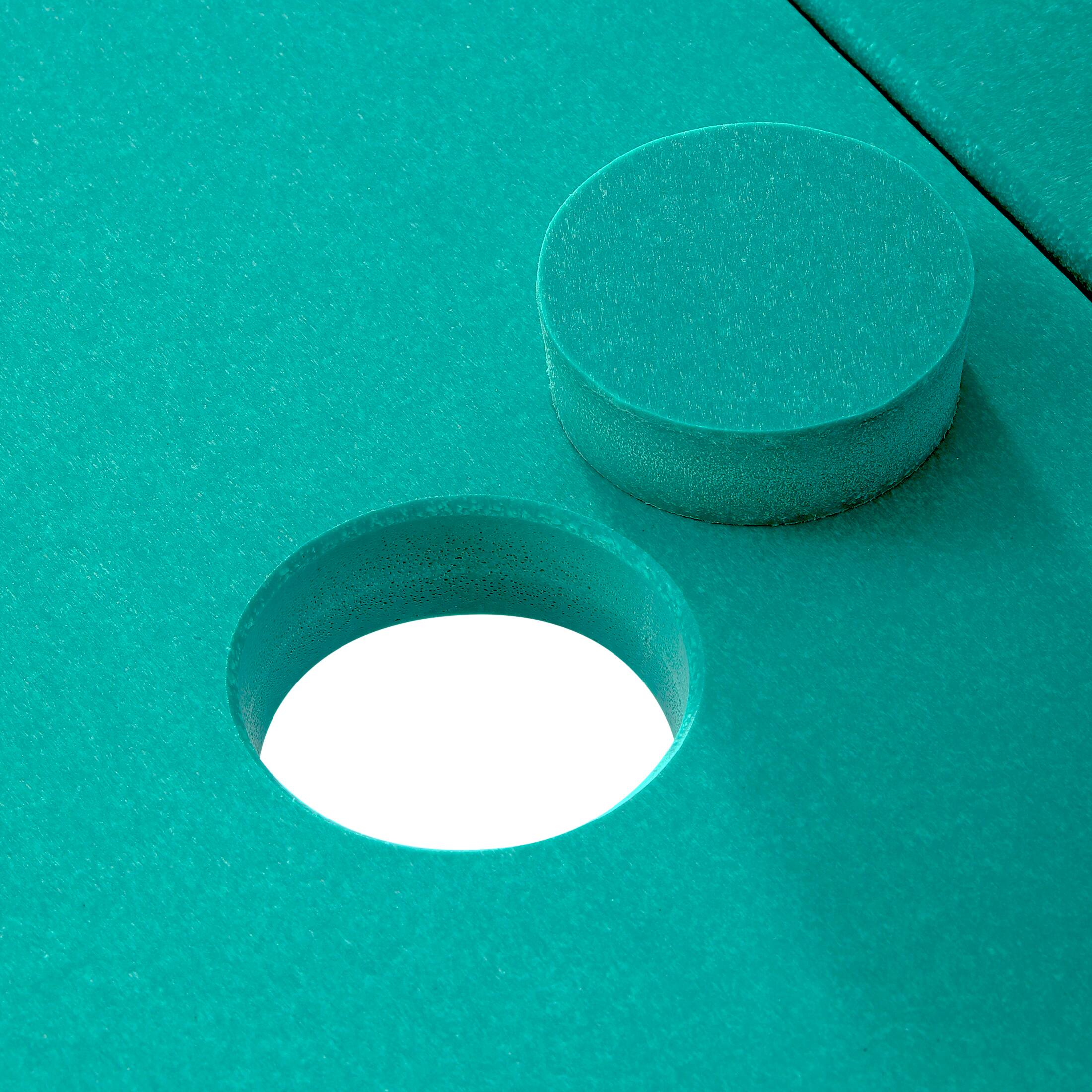 Alt View 6. WestinTrends - WestinTrends Cape May 7-Piece HDPE Outdoor Furniture Patio Dining Table With Umbrella Hole and Chairs Set For 6 - Turquoise.