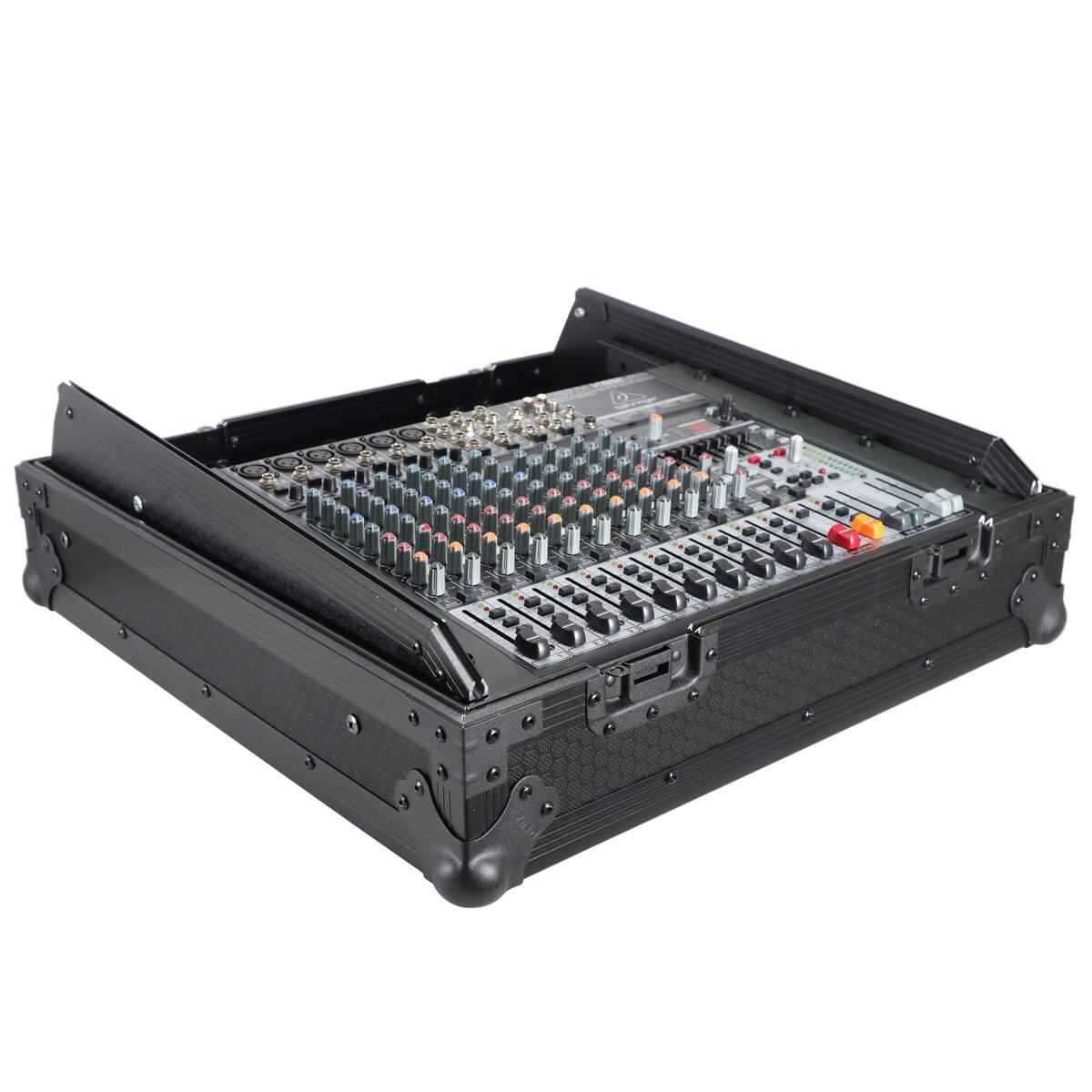 Alt View 6. ProX - ProX XS-19MIXLT ATA-300 Style 10U Top Mount 19" Slanted Rackmount Mixer Case, Black on Black.