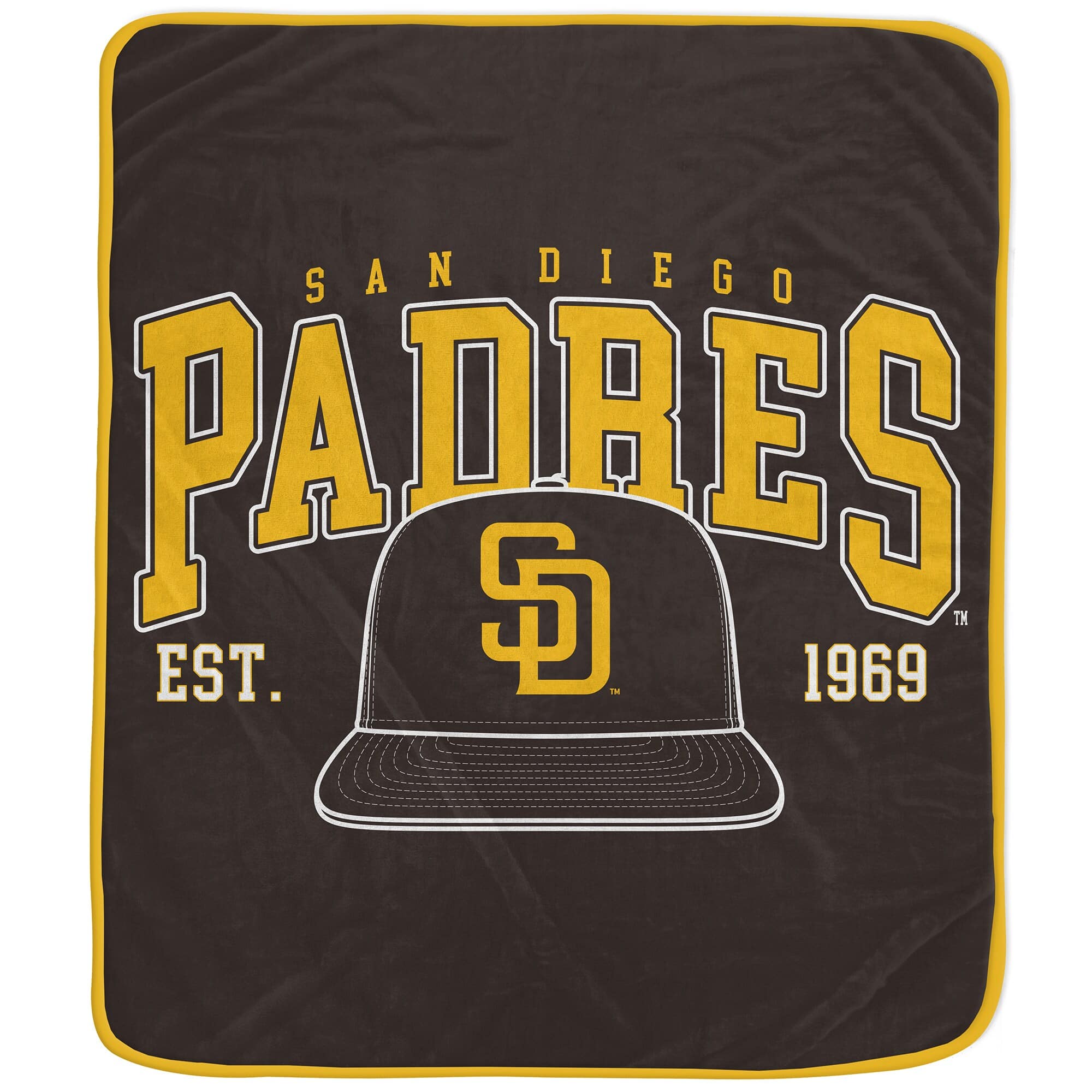 Pegasus - San Diego Padres Vintage Arch Ultra Soft 50" x 60" Blanket - Multicolor