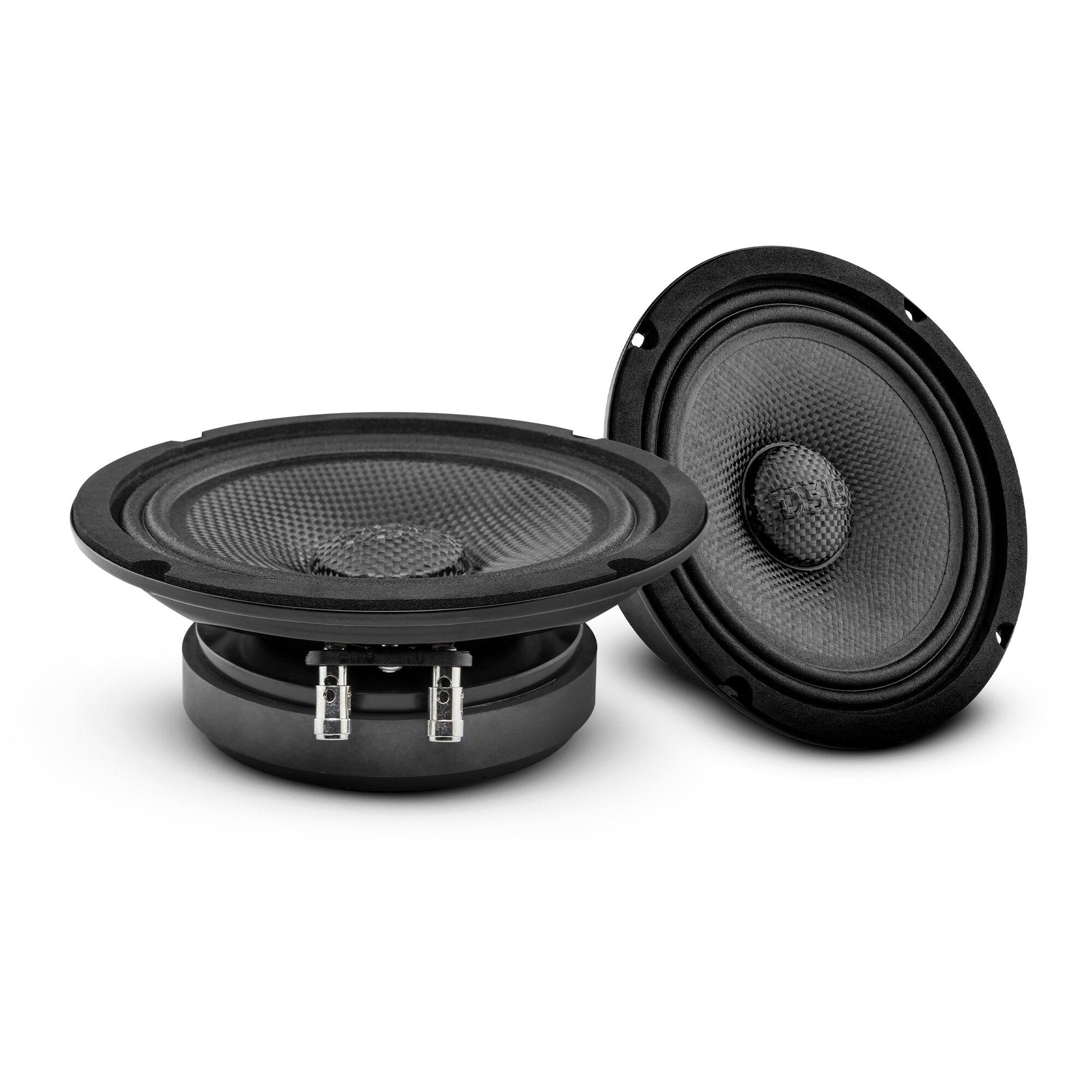 Angle. DS18 Audio - PRO-CF 6.5" Shallow-Mount Mid-Bass Loudspeaker, 250W RMS 4-Ohm.