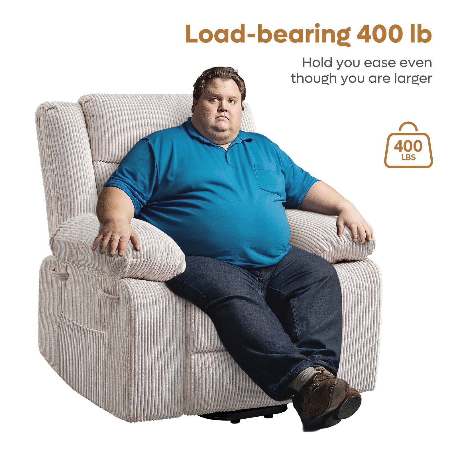 Load-bearing 400 lb: Hold you ease even though you are larger.