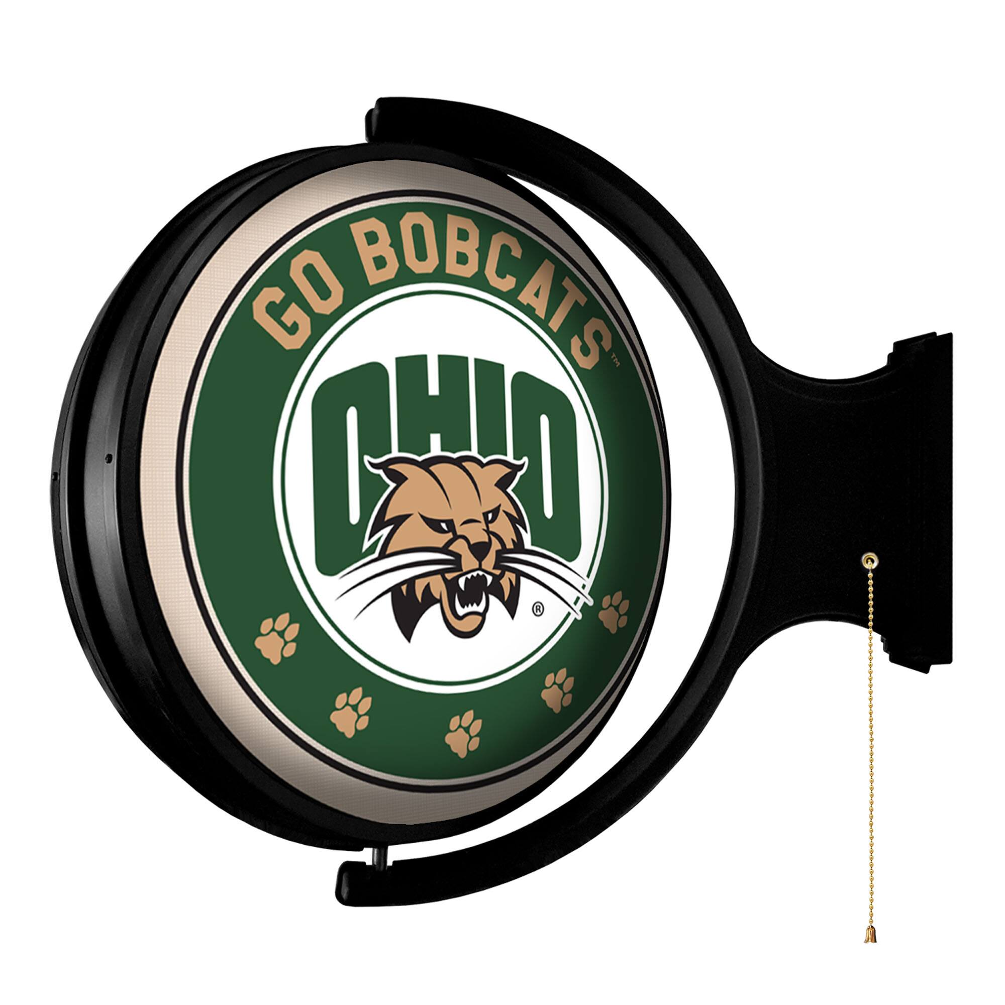 Alt View 1. The Fan-Brand - Ohio Bobcats 21'' x 23'' Rotating Lighted Wall Sign - Multicolor.