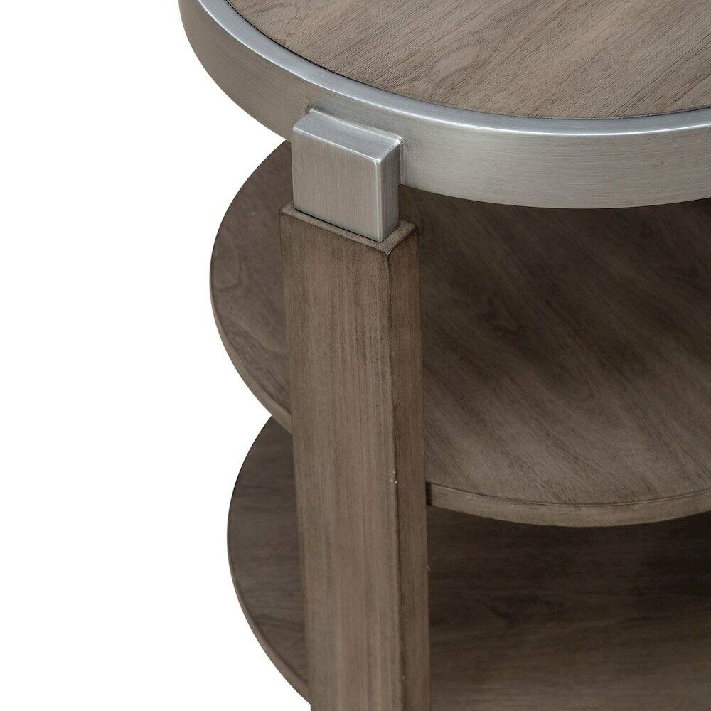 Alt View 2. Liberty Furniture Industries - Sutton Chairside Table for Living Room - Bleached Sand - Bleached Sand.