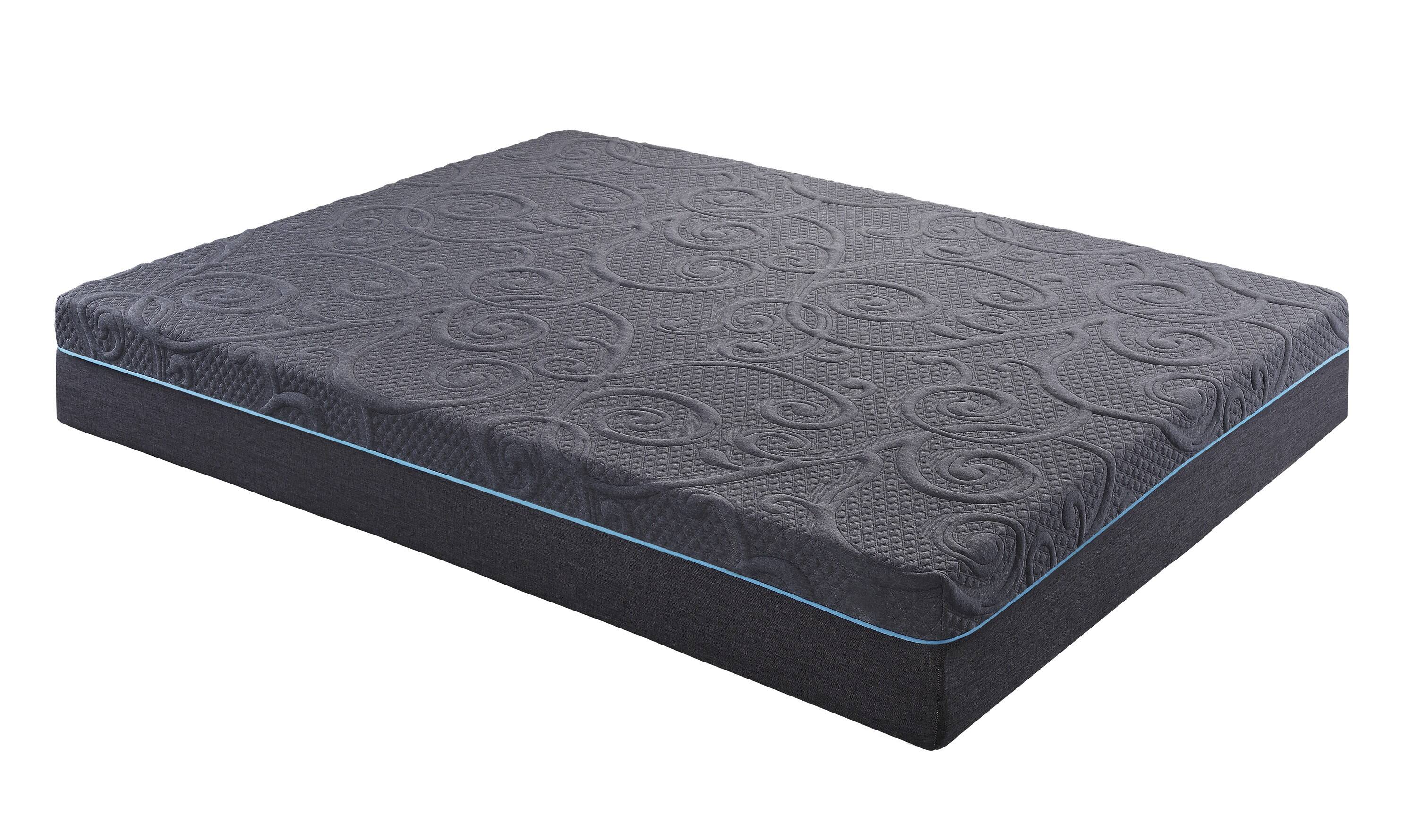 Angle. TinyHomie - 11-inch Eastern King Bed Mattress Gel-Infused Memory Foam Hybrid Mattress Dark Gray Mattress in a Box - Dark Gray.