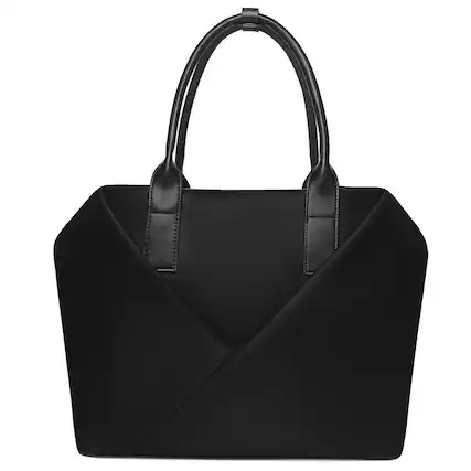 Front. Lux & Nyx - Lux & Nyx - Origami 15" Laptop Tote - Black - Black.