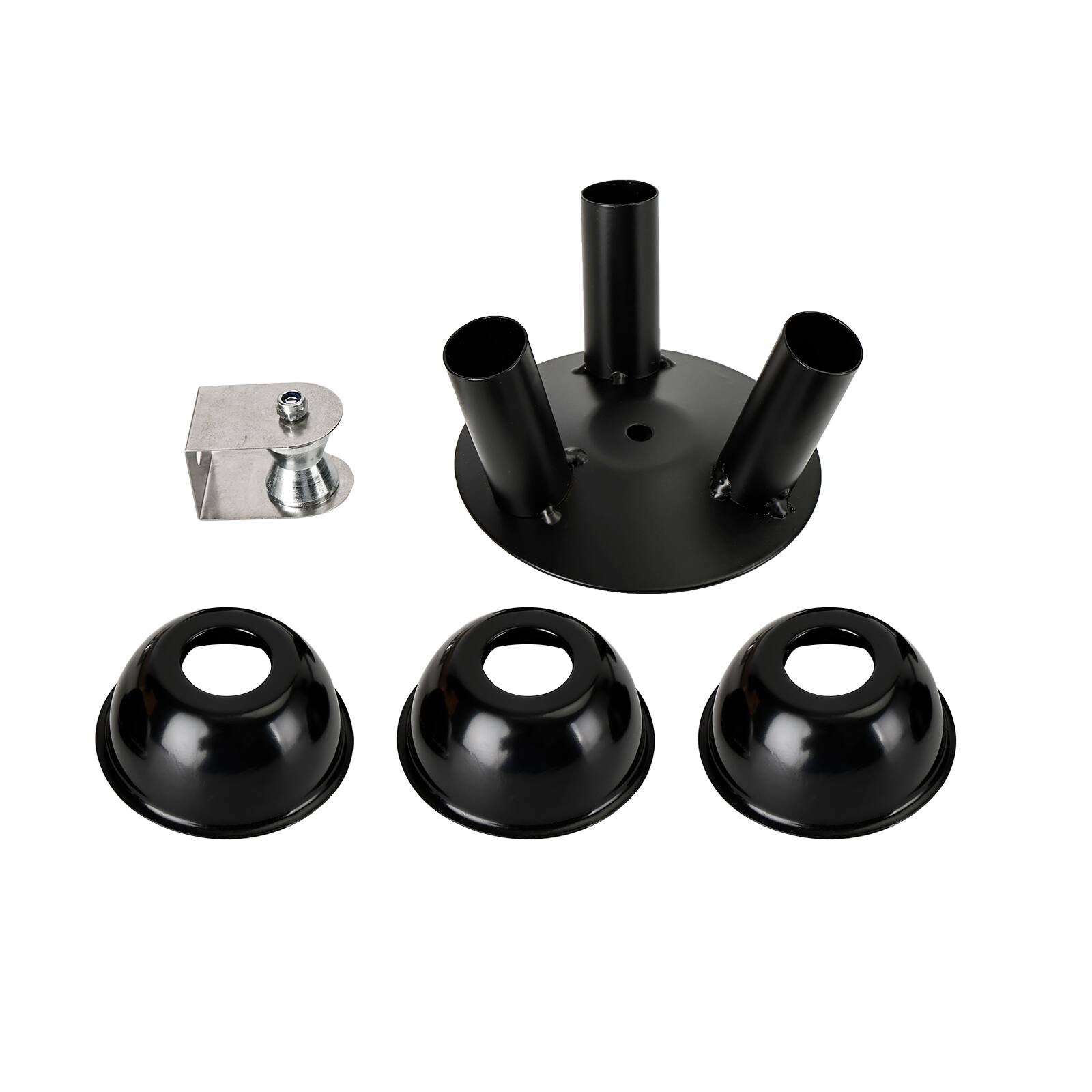 Alt View 4. Topteng - Extra Large Tripod Outdoor Fire Pit BBQ - Portable Steel Bowl with Adjustable Grill&Mesh Cover for Garden Patio Camping.