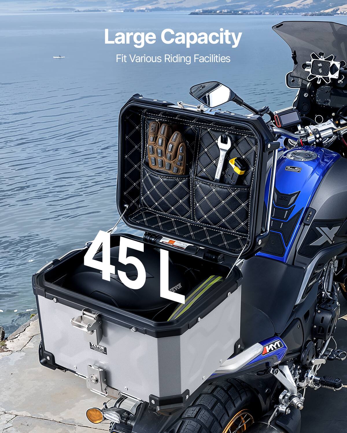 Large Capacity  
Fit Various Riding Facilities  

45 L
