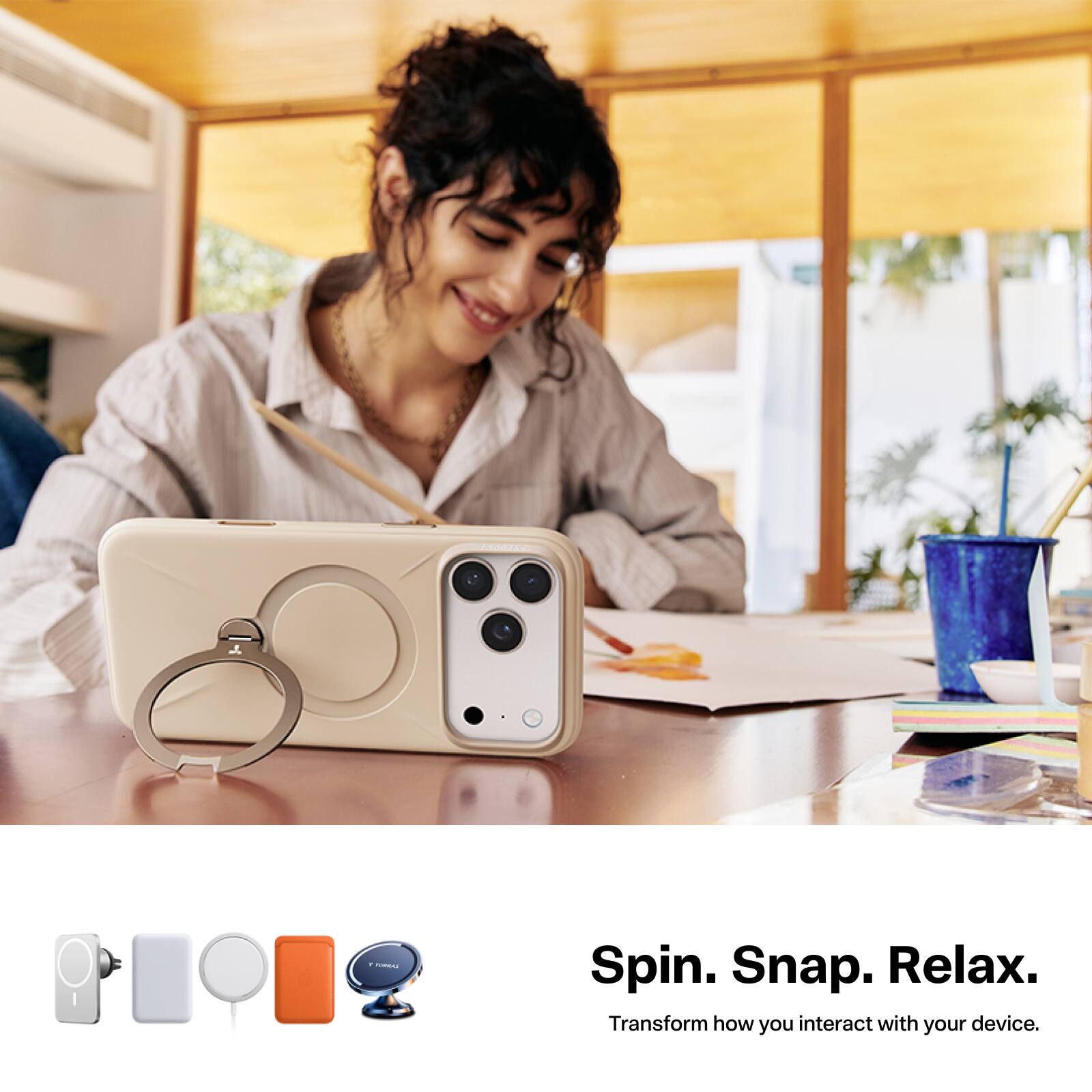 Spin. Snap. Relax.  
Transform how you interact with your device.