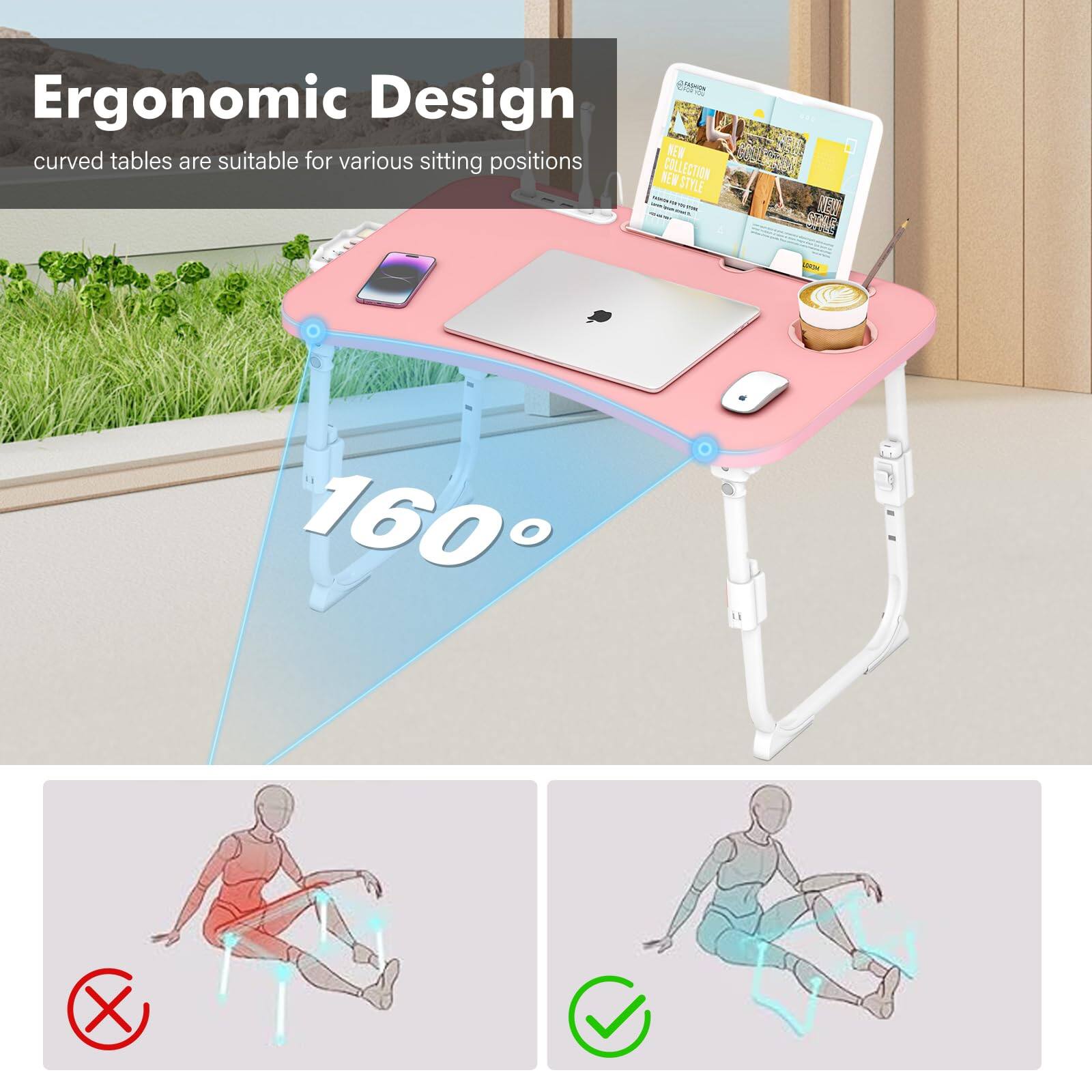 Ergonomic Design  
curved tables are suitable for various sitting positions  

DER NEN COLLECTION STELE  
M A 160 X