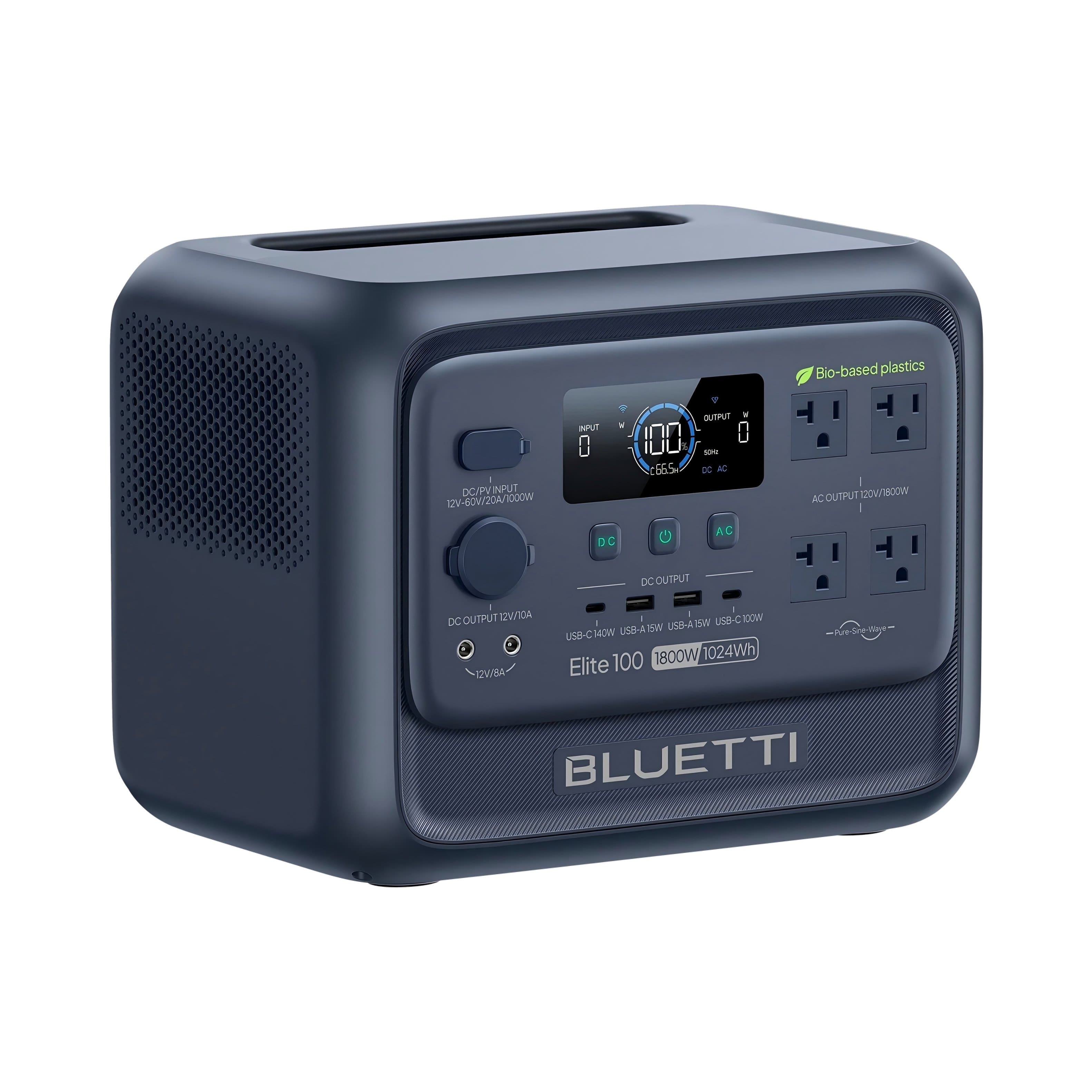 BLUETTI - Elite 100 V2 Bio-based Portable Power Station (1024 Wh Capacity)