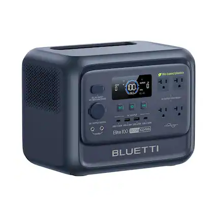 Bio-based plastics
DC/PV INPUT 12V-60V/20A/1000W
INPUT W 0 DC
OUTPUT 100 2/t 66.5 DC AC AC G
AC OUTPUT 120V/7800W
DC OUTPUT 12V/8A
USB-A 15W USB-C 100W USB-C 140W
Pure-Sine Wave
100 1800W 1024Wh
12V/8A
Elite 100
BLUETTI