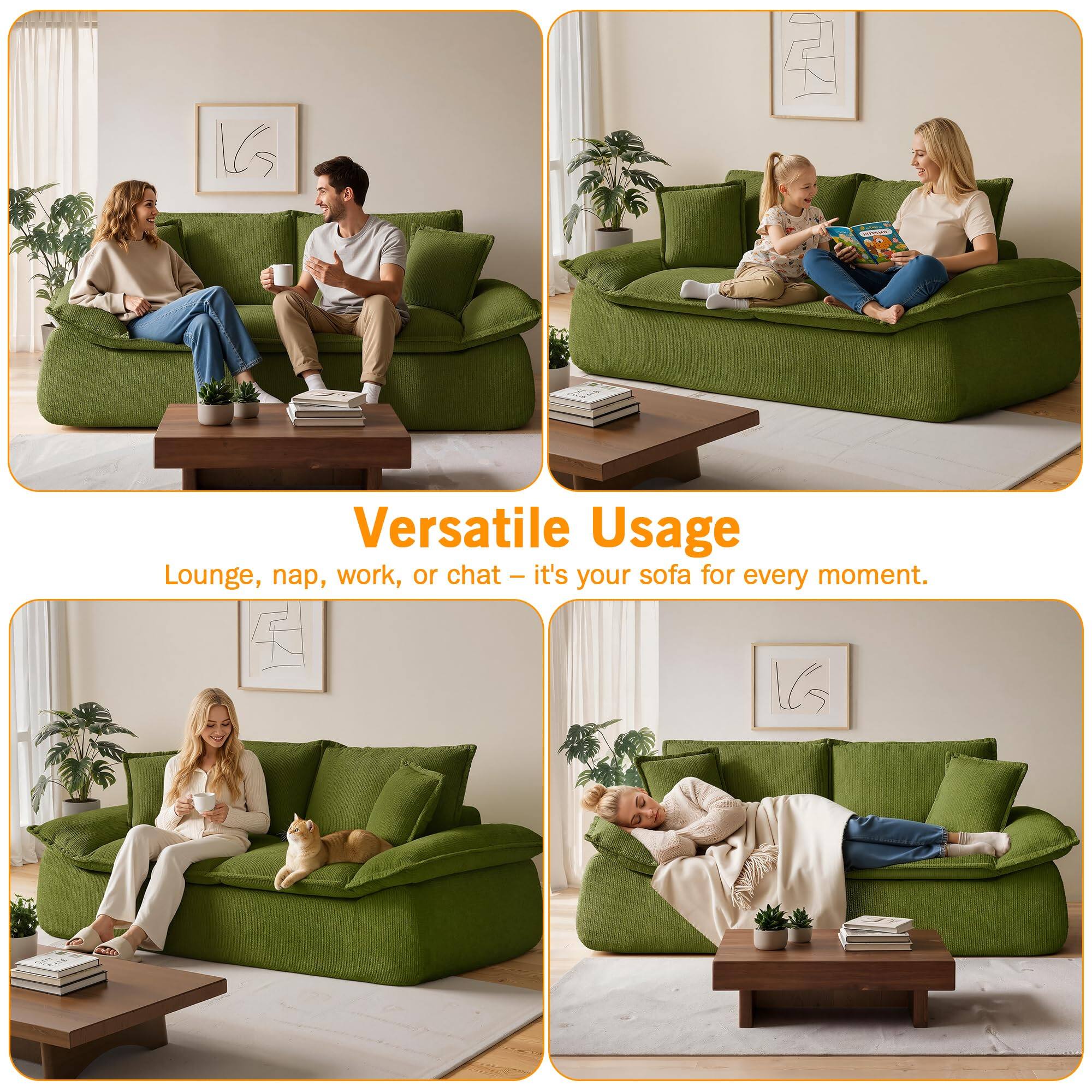 Versatile Usage

Lounge, nap, work, or chat - it's your sofa for every moment.