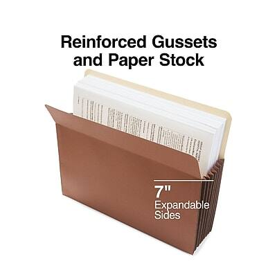 Reinforced Gussets and Paper Stock

7" Expandable Sides