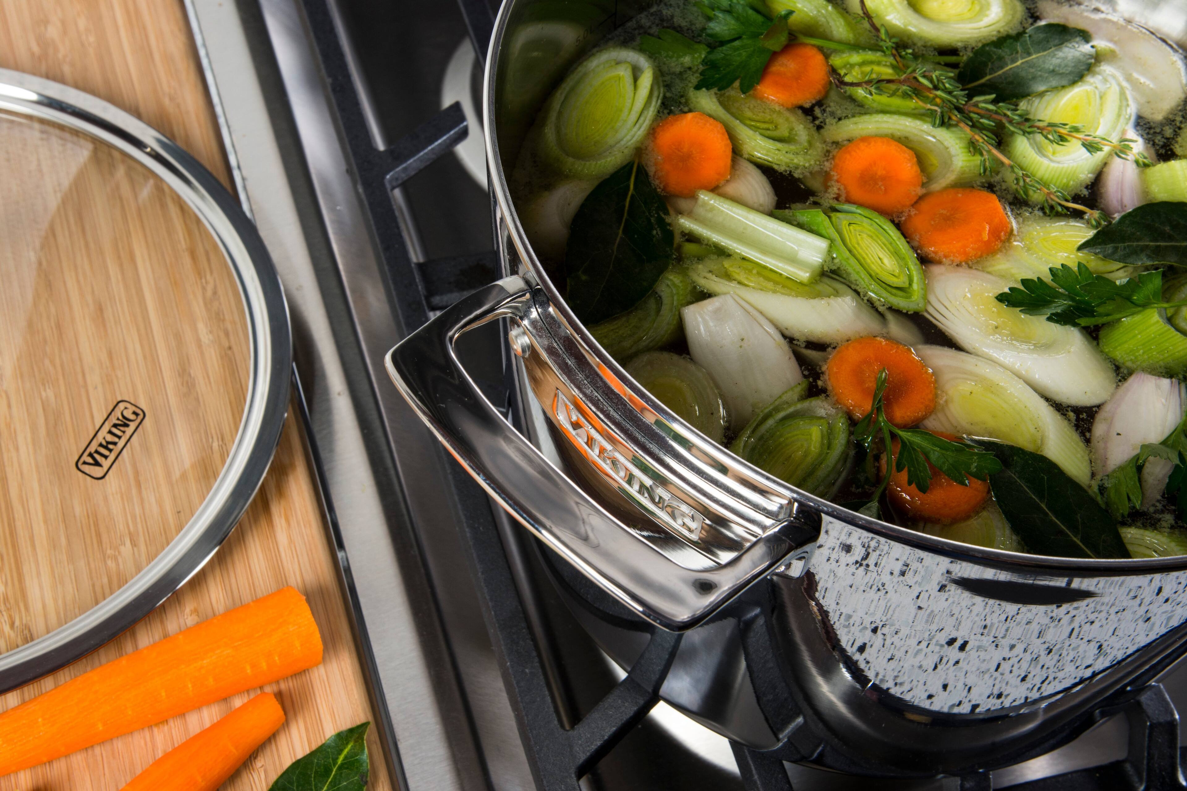 Alt View 29. Viking - Contemporary 3 Ply 7-Piece Cookware Set- Mirror - Stainless Steel.