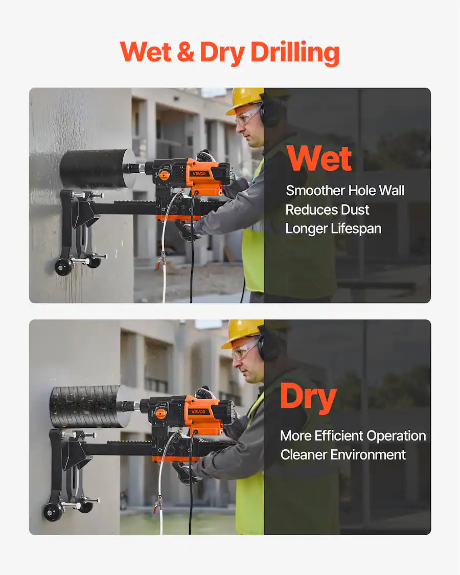 Diamond Core Rig Models VEVOR Diamond Core Drilling Machine, 0.8 10 in Drilling Diameter, Stand ...