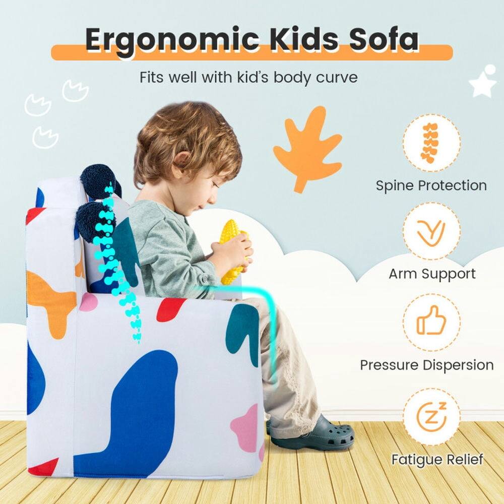 Ergonomic Kids Sofa  
Fits well with kid's body curve  
Spine Protection  
Arm Support  
Pressure Dispersion  
Fatigue Relief