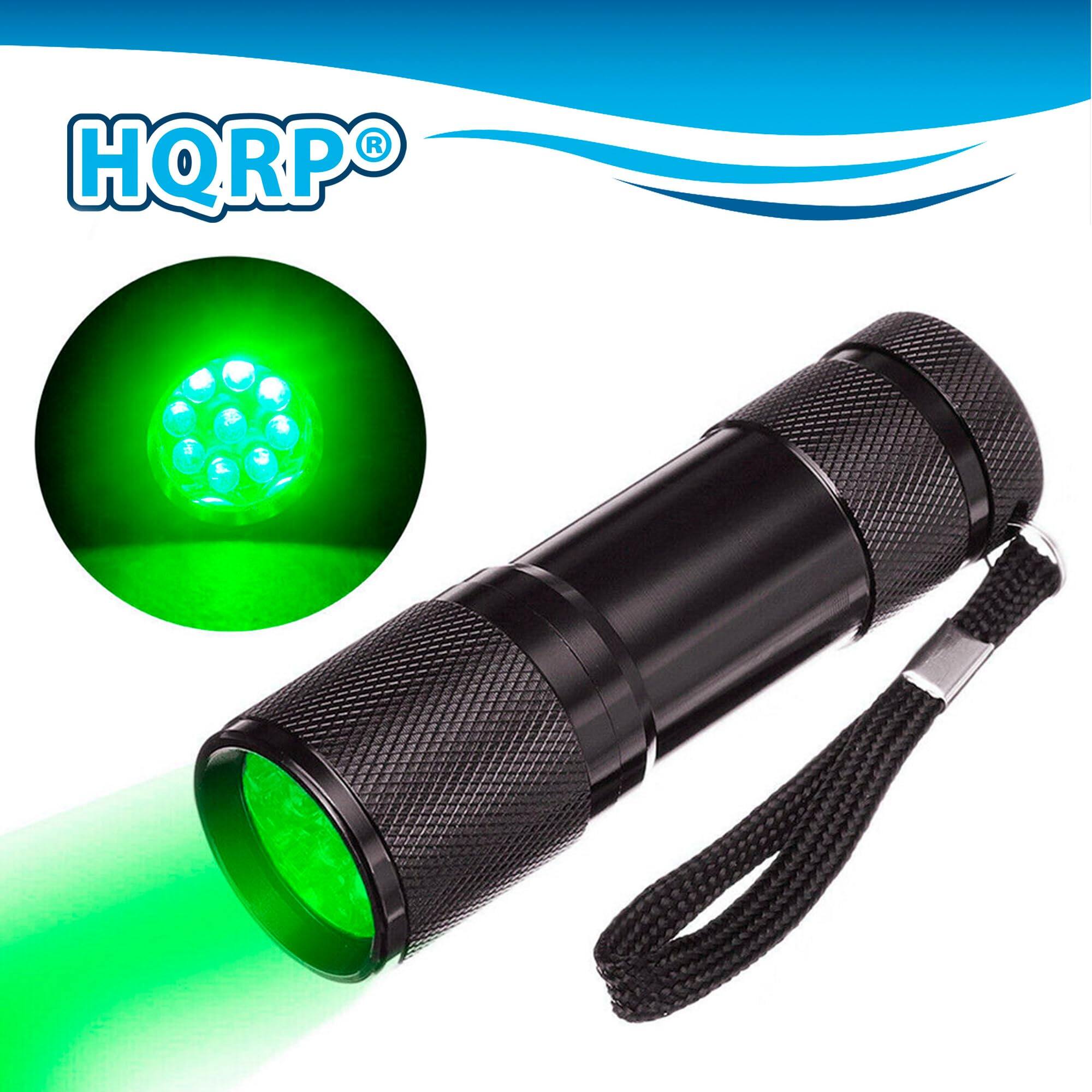 Alt View 1. HQRP - Pocket Green LED Flashlight - 9 LED Aluminum Torch, Single Mode, Night Fishing, Hunting, Walking.