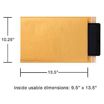 10.25" x 13.5"  
Inside usable dimensions: 9.5" x 13.5"