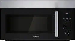 Bosch - 100 Series 1.7 Cu. Ft. Over-the-Range Microwave with Sensor Cooking - Stainless Steel - Front_Zoom