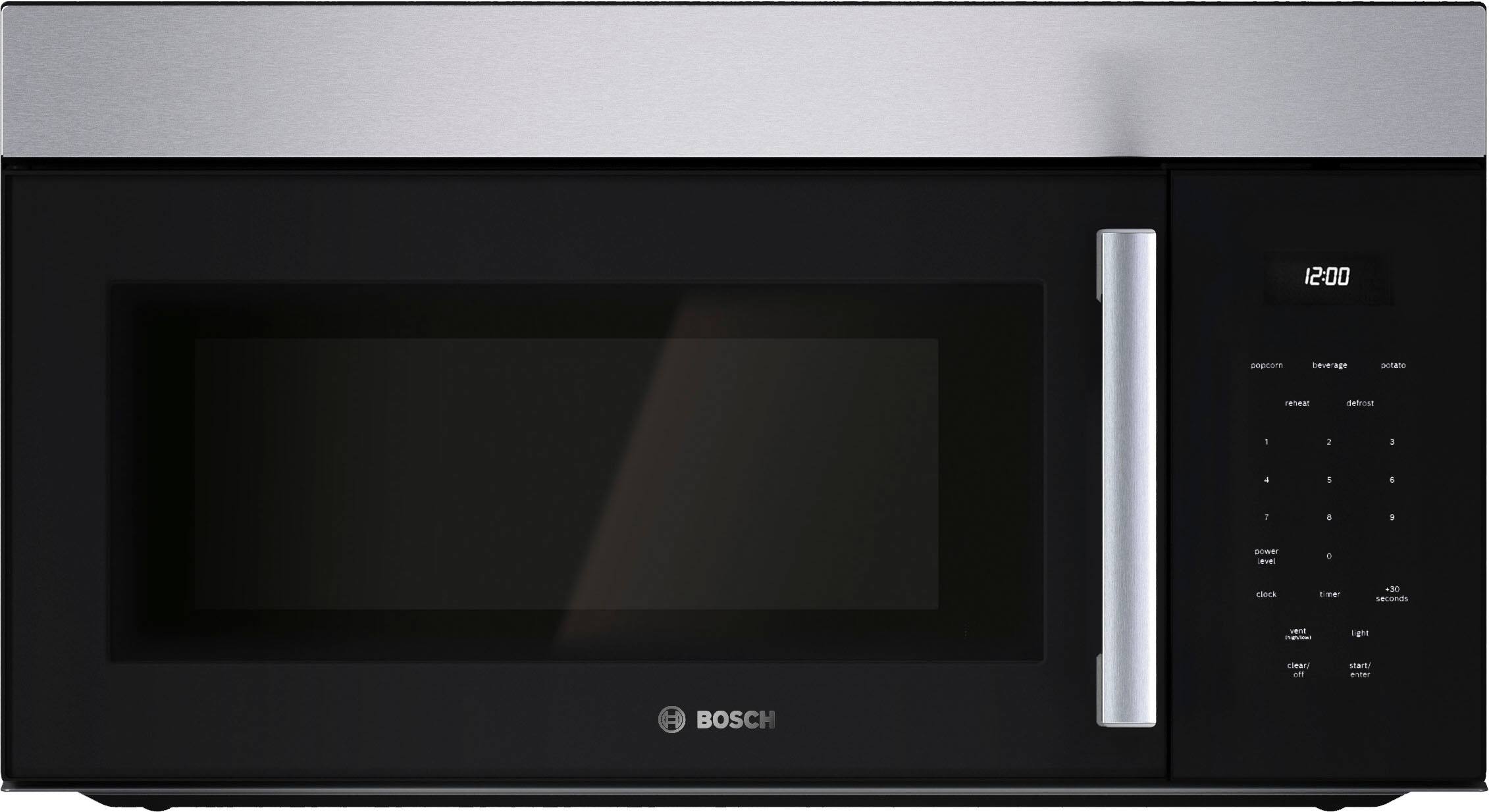 Bosch - 100 Series 1.7 Cu. Ft. Over-the-Range Microwave with Sensor Cooking - Stainless Steel