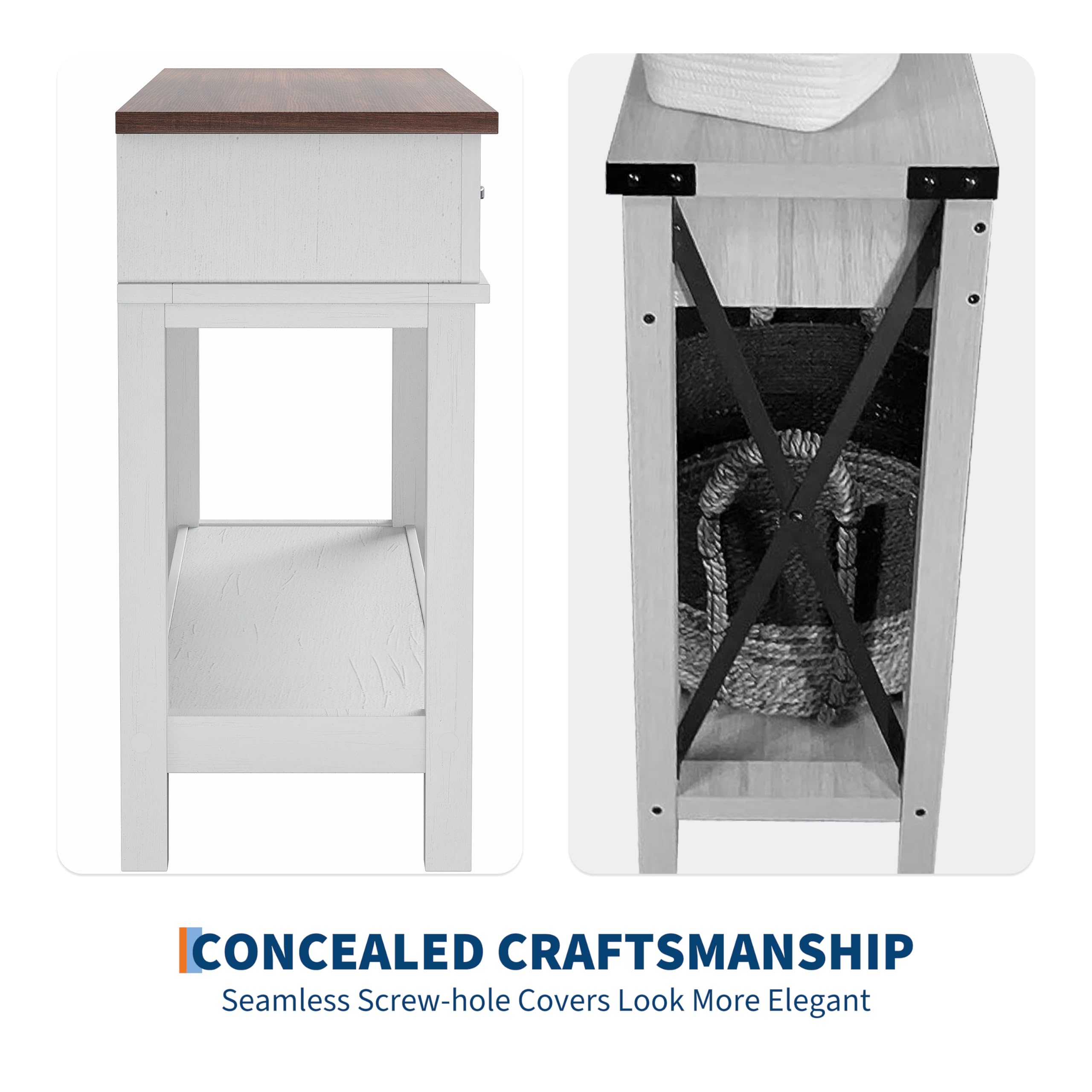 CONCEALED CRAFTSMANSHIP  
Seamless Screw-hole Covers Look More Elegant