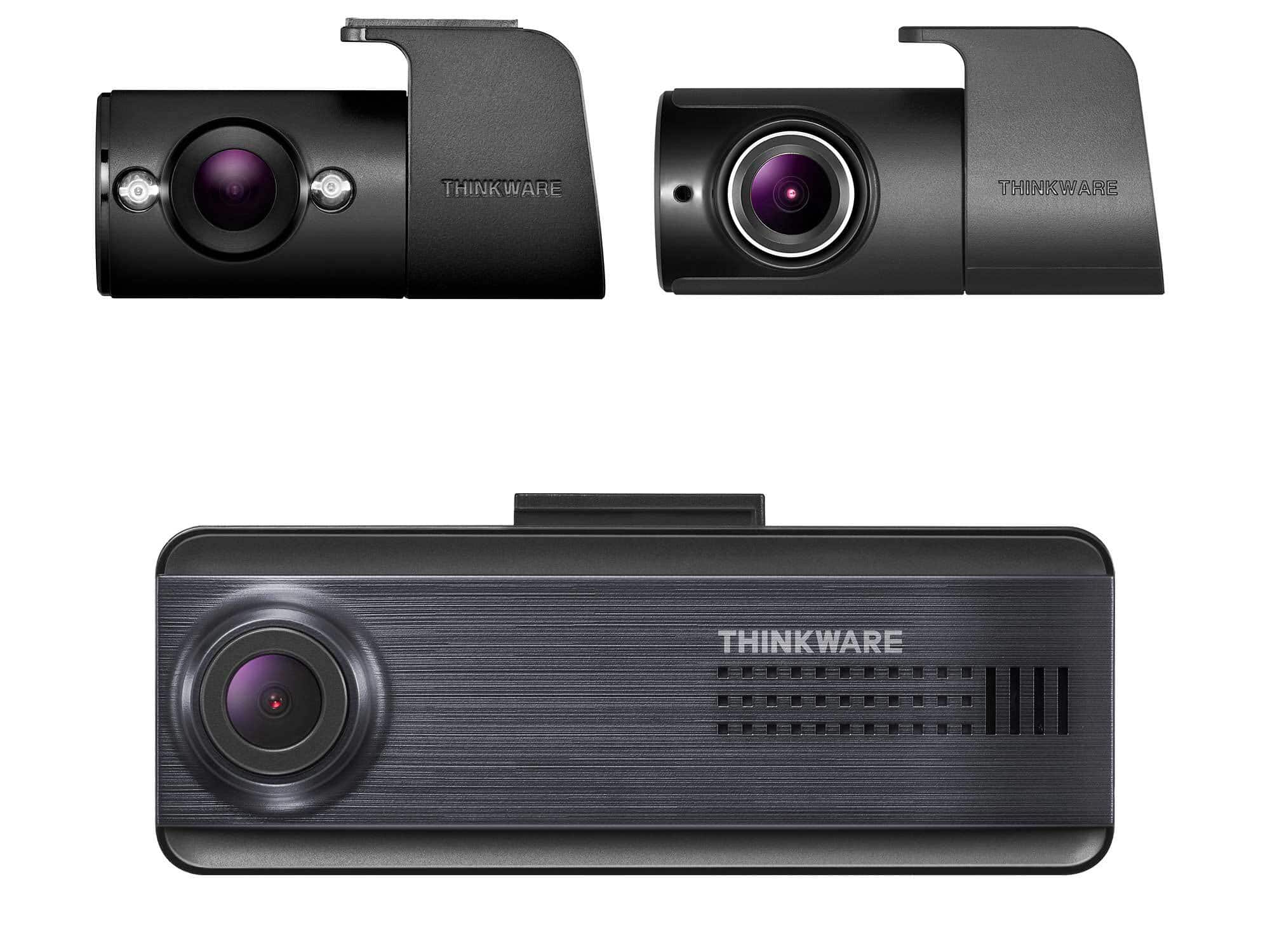 THINKWARE - Q200 2K Front & 1080p Rear Dash Cam with GPS and WiFi, Compatible with Android and iOS Devices - Black, Dark Blue - Front_Zoom
