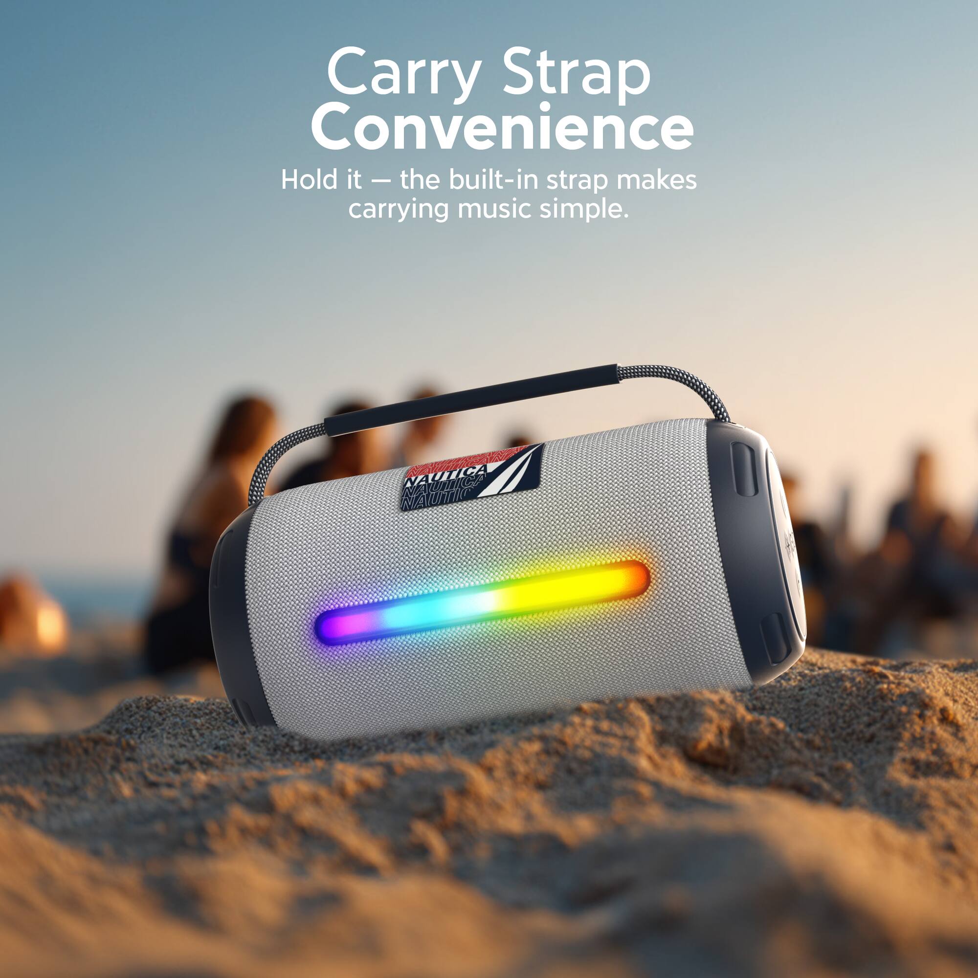 Carry Strap Convenience  
Hold it — the built-in strap makes carrying music simple.