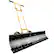 Front. Best Choice Products - Best Choice Products 48in Hand Snow Pusher w/ 2 Wheels, Adjustable Handle, Blade Angle, Reflective Tape - Yellow - Yellow.