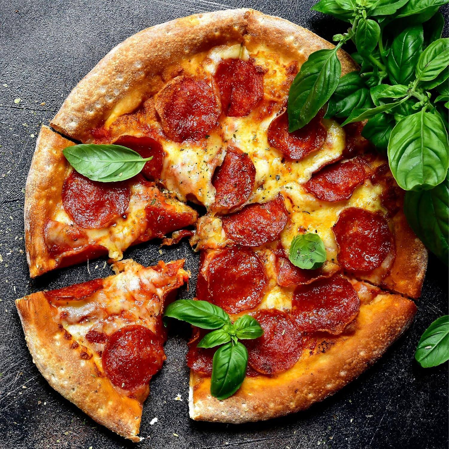 Left. Baker's Secret - Baker's Secret 2pcs Pizza Pan for Oven 14", Baking Area 12", Aluminized Steel Pizza Baking Pan - Silver.