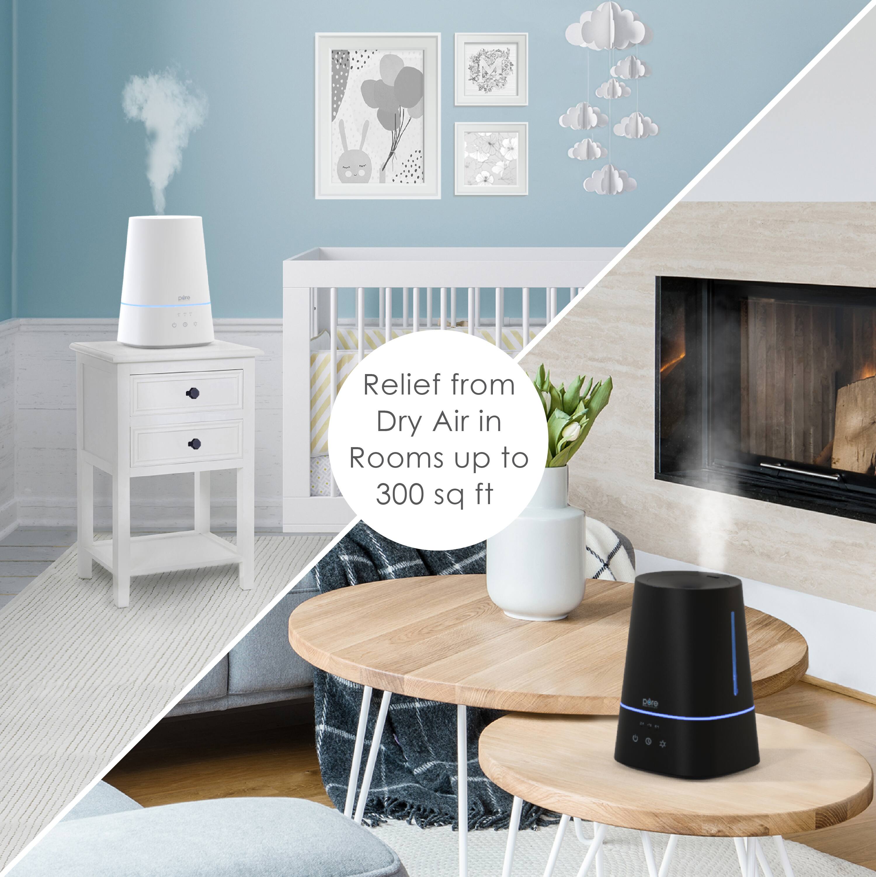 Alt View 13. Pure Enrichment - HUME Max - Easy Top Fill Ultrasonic Cool Mist Humidifier - Black.