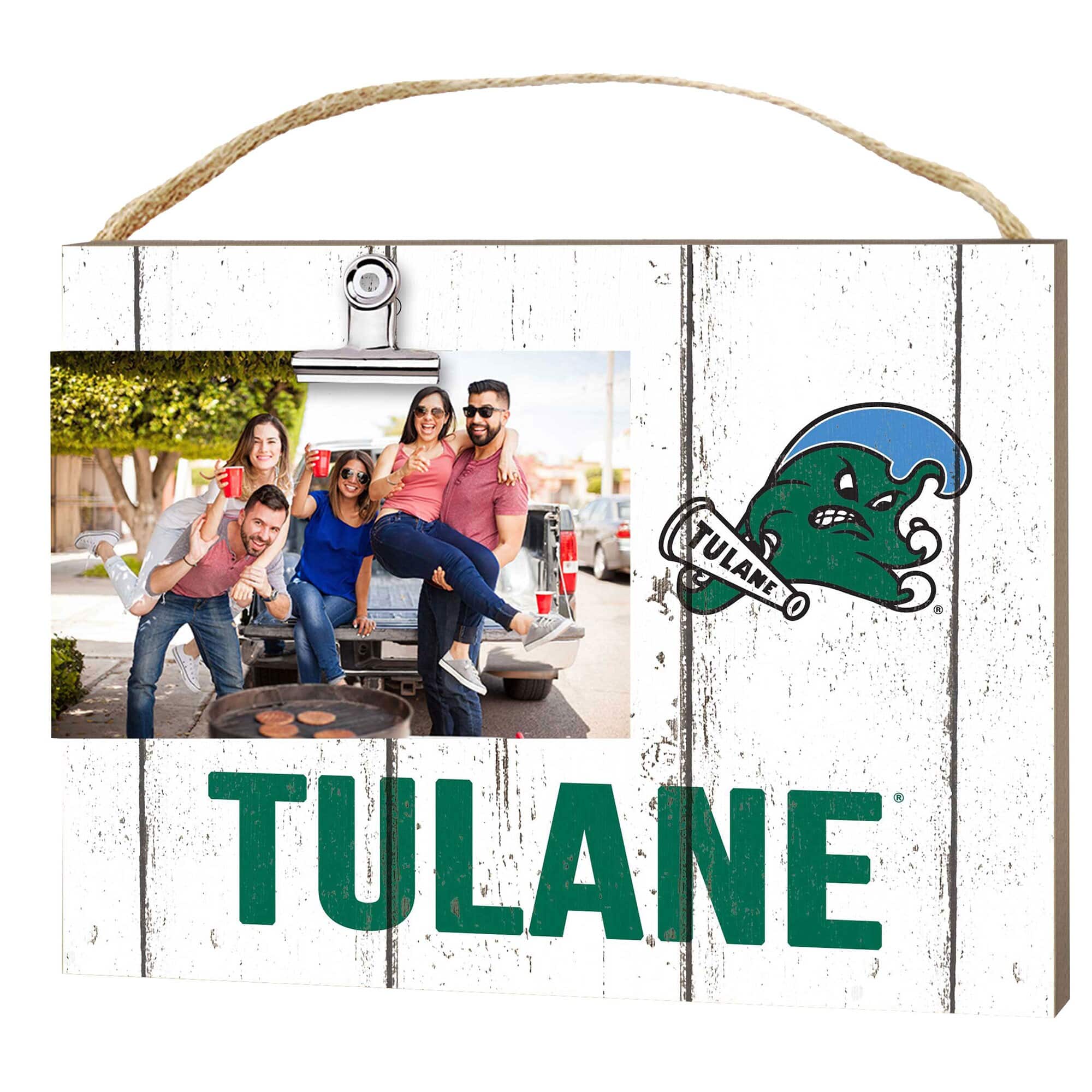 "Jardine - Tulane Green Wave 8"" x 10"" Weathered Clip It Frame - White" price history on PriceWatchPro