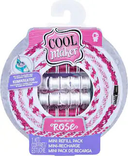 Cool Maker - KumiKreator Rose Mini Fashion 32-Pack Refill Friendship Bracelet Kit, Ages 8+ - Multicolor