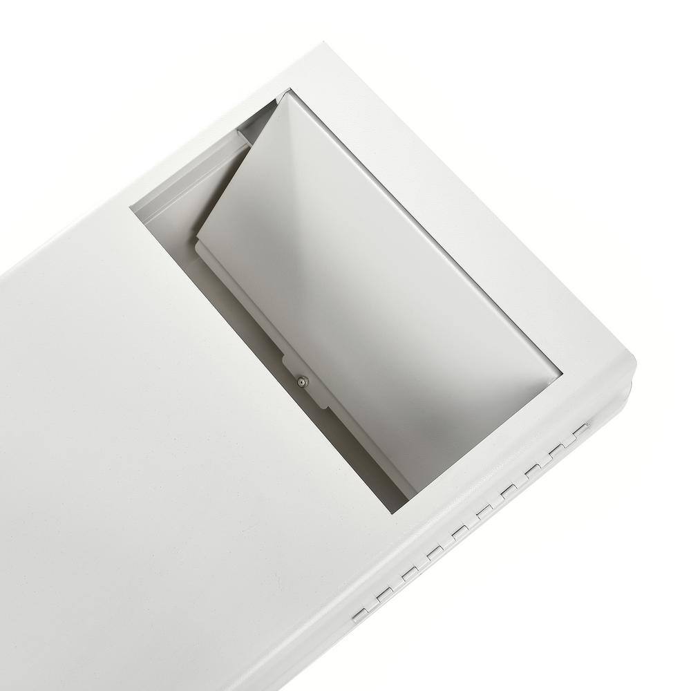 Alt View 1. AdirHome - Laundry Hamper Cabinet, Steel, Recessed Wall-Mount Laundry Hamper - White.