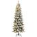 Alt View 20. Costway - 8FT Pre-Lit Hinged Christmas Tree Snow Flocked w/ 9 Modes Remote Control Lights - Green/White.