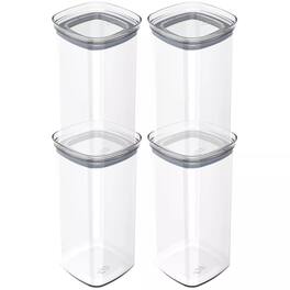OU - Airtight Food Storage Container 8pc (set of 4) BPA Free Plastic Storage Container - Clear