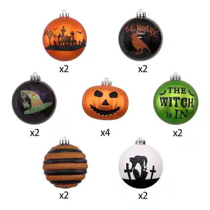 BEWARE THE WITCH IS IN
- BEWARE x2
- THE WITCH IS IN x2
- x2 (Haunted House)
- x4 (Pumpkin)
- x2 (Cauldron)
- x2 (Ghost)