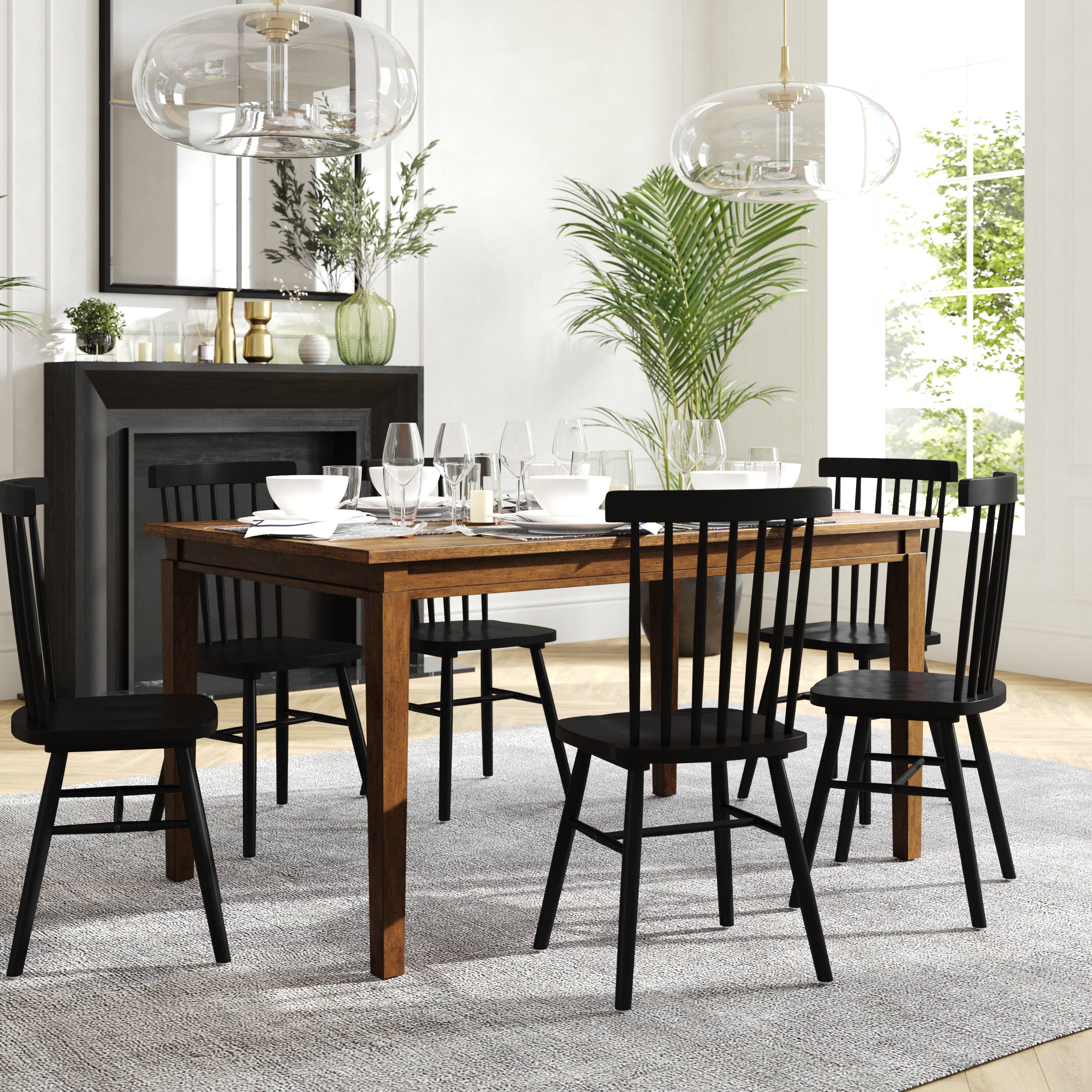 Alt View 1. Flash Furniture - Henry 60" Solid Wood Dining Table, Commercial Grade Heavy Duty Rectangle Wood Table for 6, Brown Matte Finish - Brown.