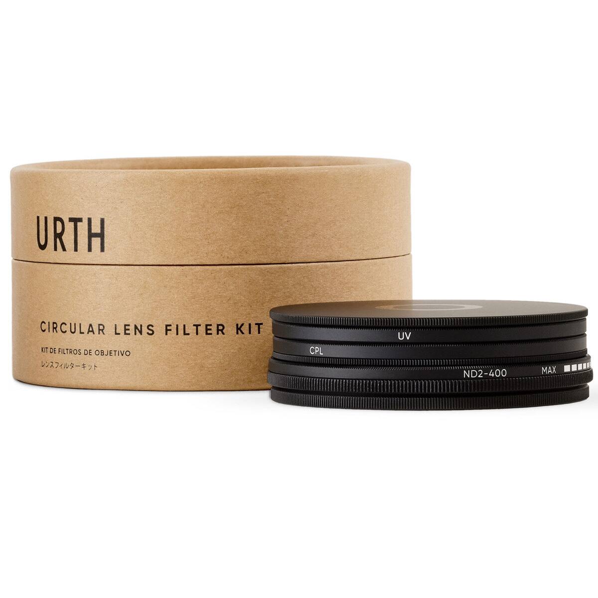 URTH CIRCULAR LENS FILTER KIT  
KIT DE FILTROS DE OBJETIVO  
CPL UV ND2-400 MAX