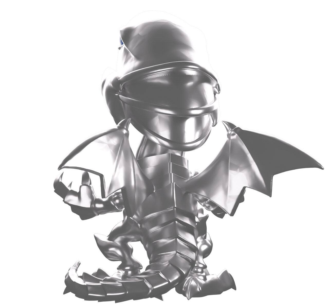 Alt View 3. Youtooz - Yu-Gi-Oh! Chrome Blue-Eyes White Dragon Vinyl Figure #5 Shopverse Exclusive.