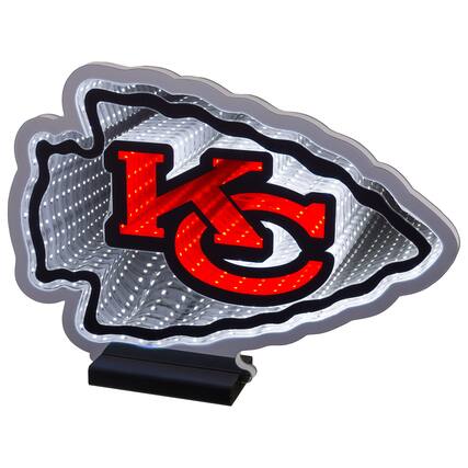 Front. Sporticulture - Kansas City Chiefs LED Infinity Logo Light - Multicolor.