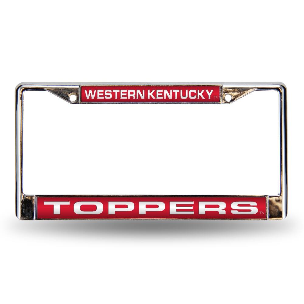 Western Kentucky Hilltoppers Chrome Metal Laser Cut License Plate Frame