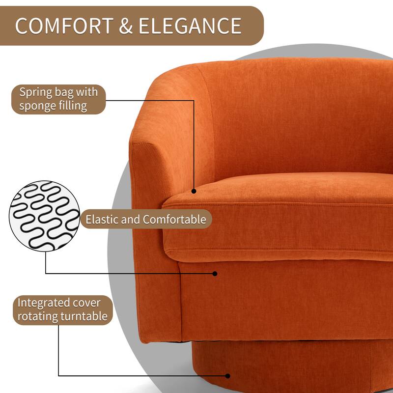 COMFORT & ELEGANCE

- Spring bag with sponge filling
- Elastic and Comfortable
- Integrated cover rotating turntable