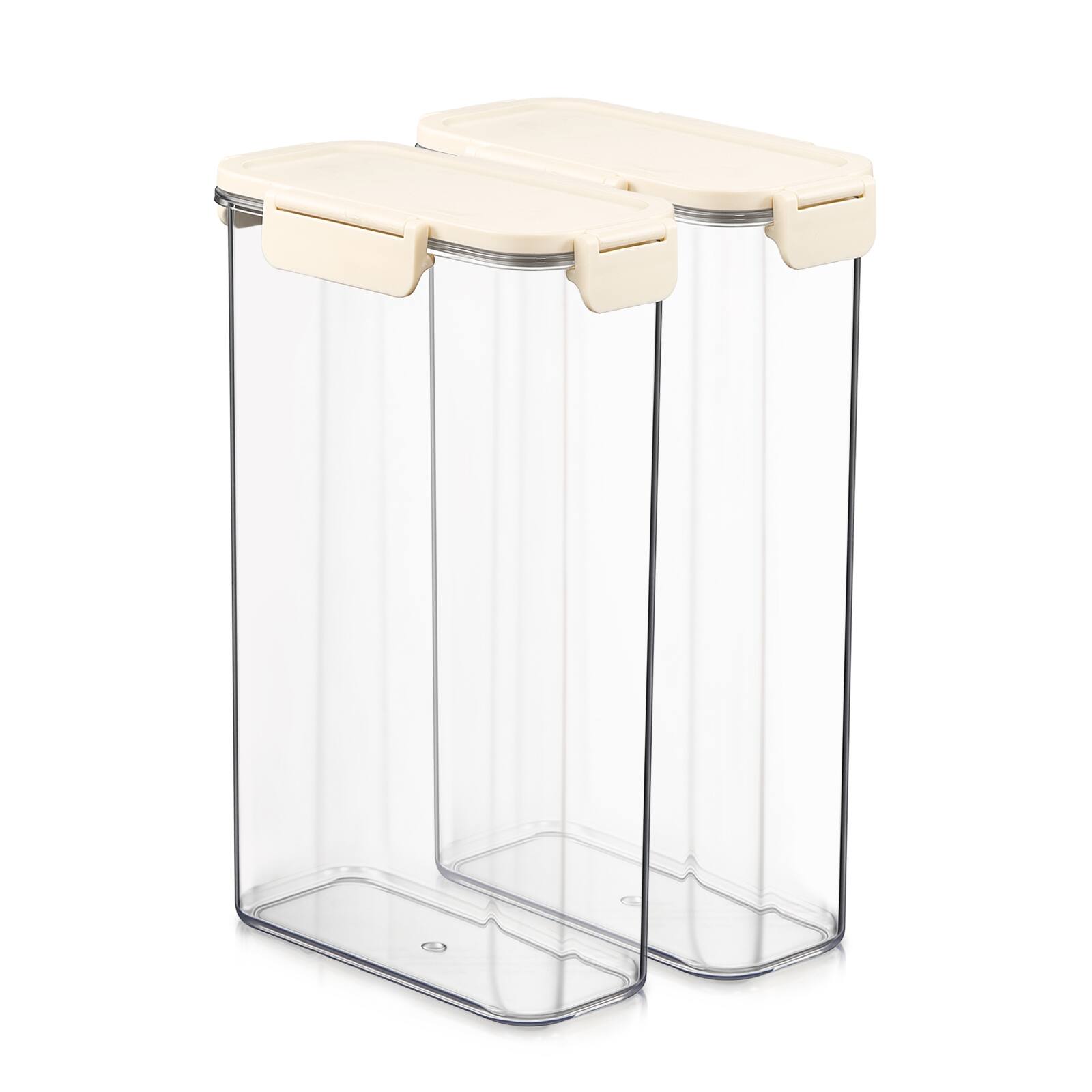 Angle. Sorbus - Sorbus 2 Pack Airtight Food Storage Containers- Clear Stackable Pantry Canisters with Secure Lid for Rice, Cereal, Flour - Clear.