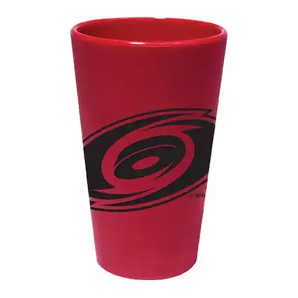 Front. WinCraft - Carolina Hurricanes 16oz. Team Color Silicone Pint Glass - Multicolor.